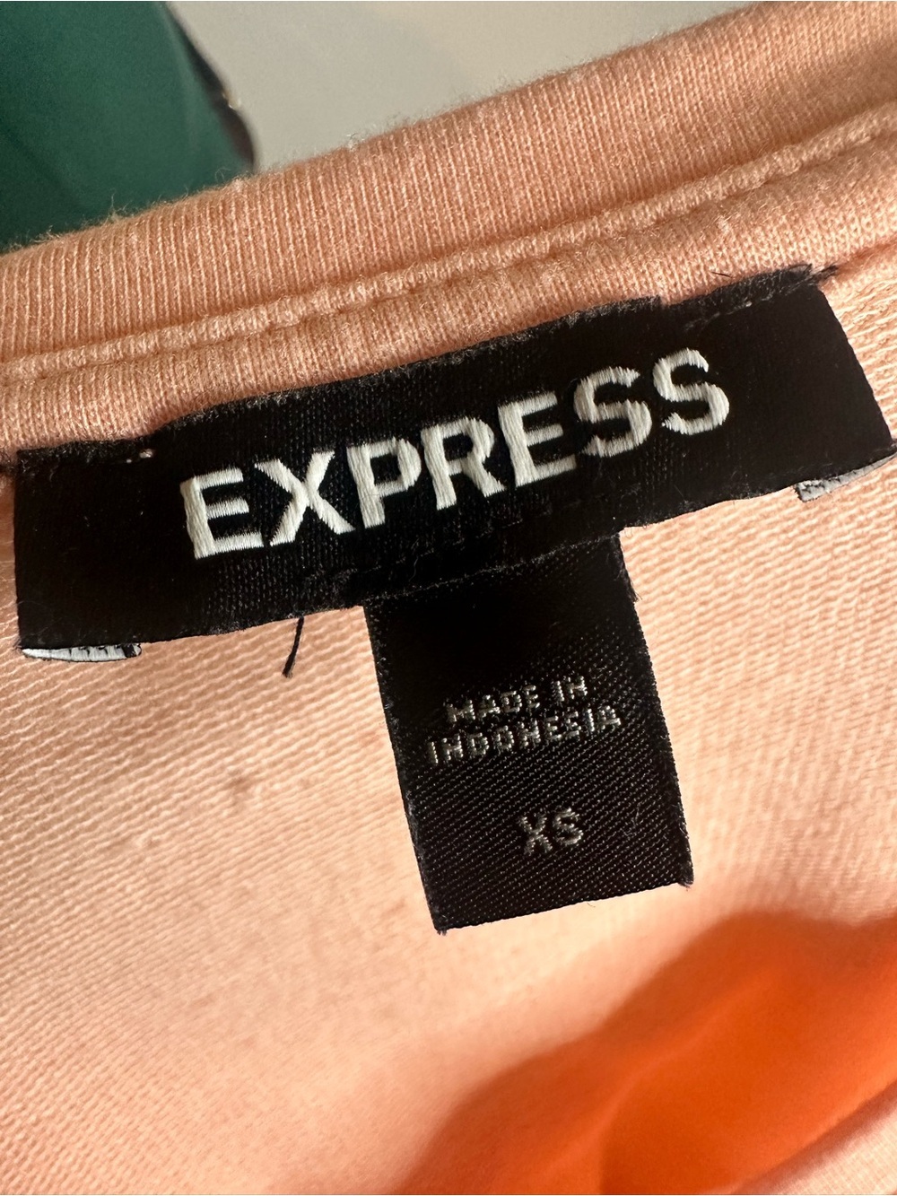 Express Peach Ruched Side-Drawstring Mini Dress - Picture 9 of 10